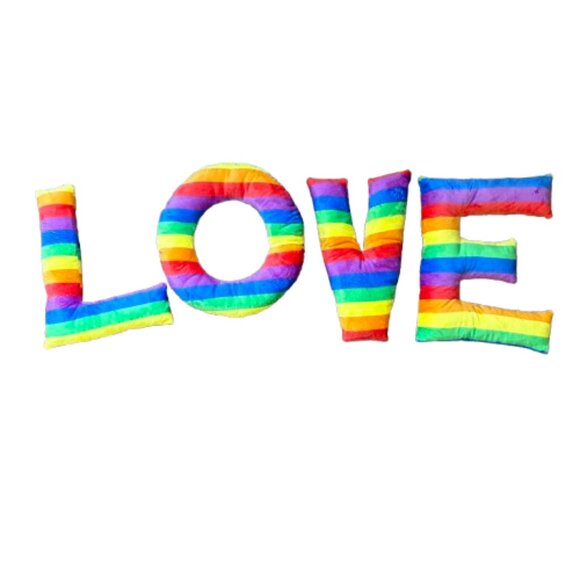 Rainbow LOVE Decorative Pillow Set - Picture 1 of 10